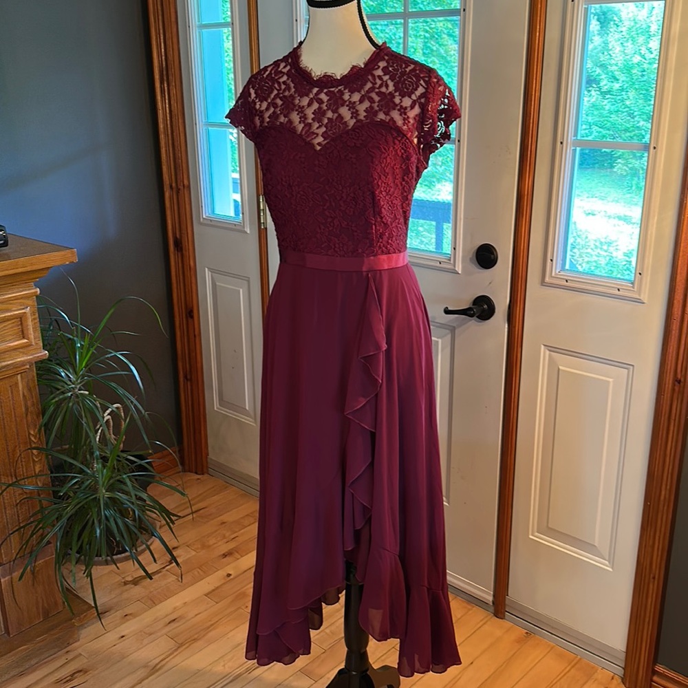 Miusol High-Low, Lace and Sheer Dress